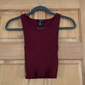 Maroon, Sweater Crop Top